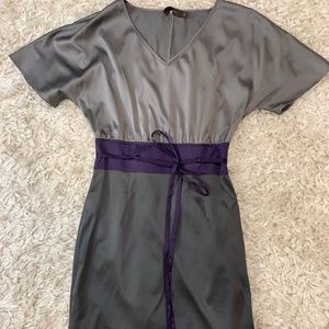 Limited Satin Color Block Dress